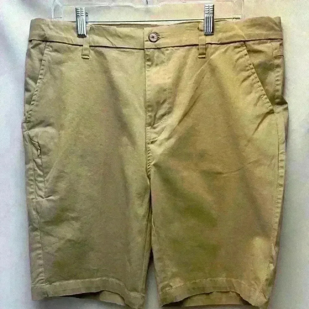 Hudson & Barrow Cargo Shorts Mens No Tags Performance Tech Bermuda in Khaki